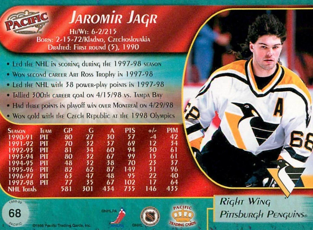 1998-99 Pacific - Jaromír Jágr #68