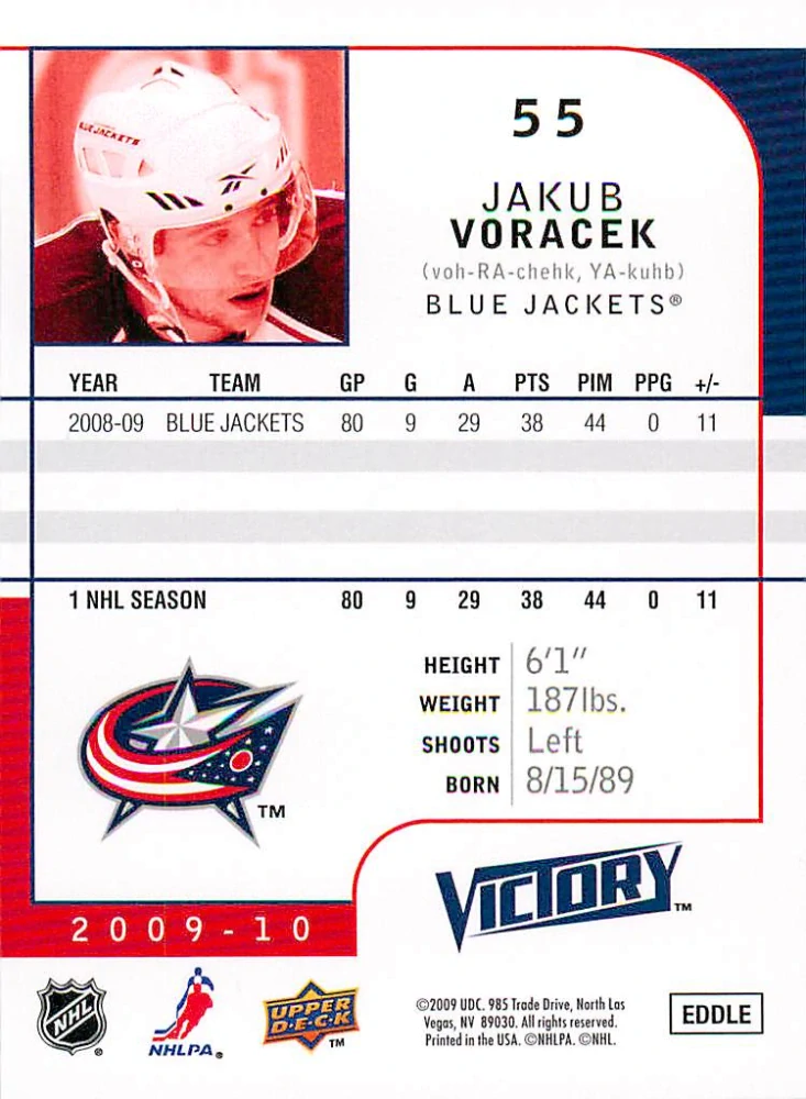 2009-10 UD Victory - Jakub Voráček #55
