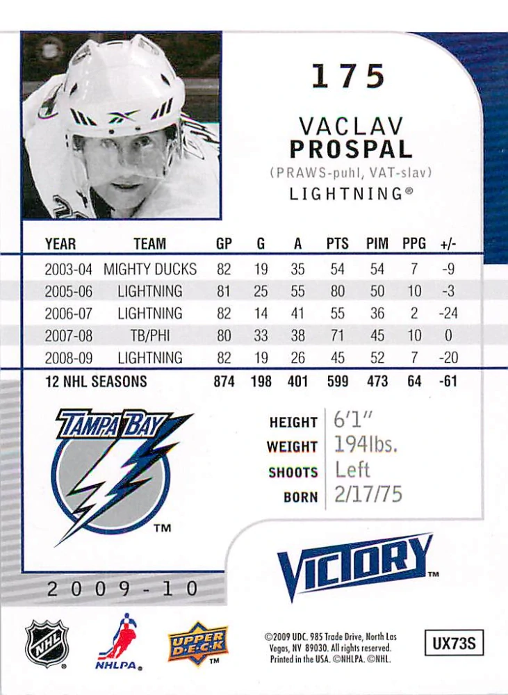 2009-10 UD Victory - Václav Prospal #175