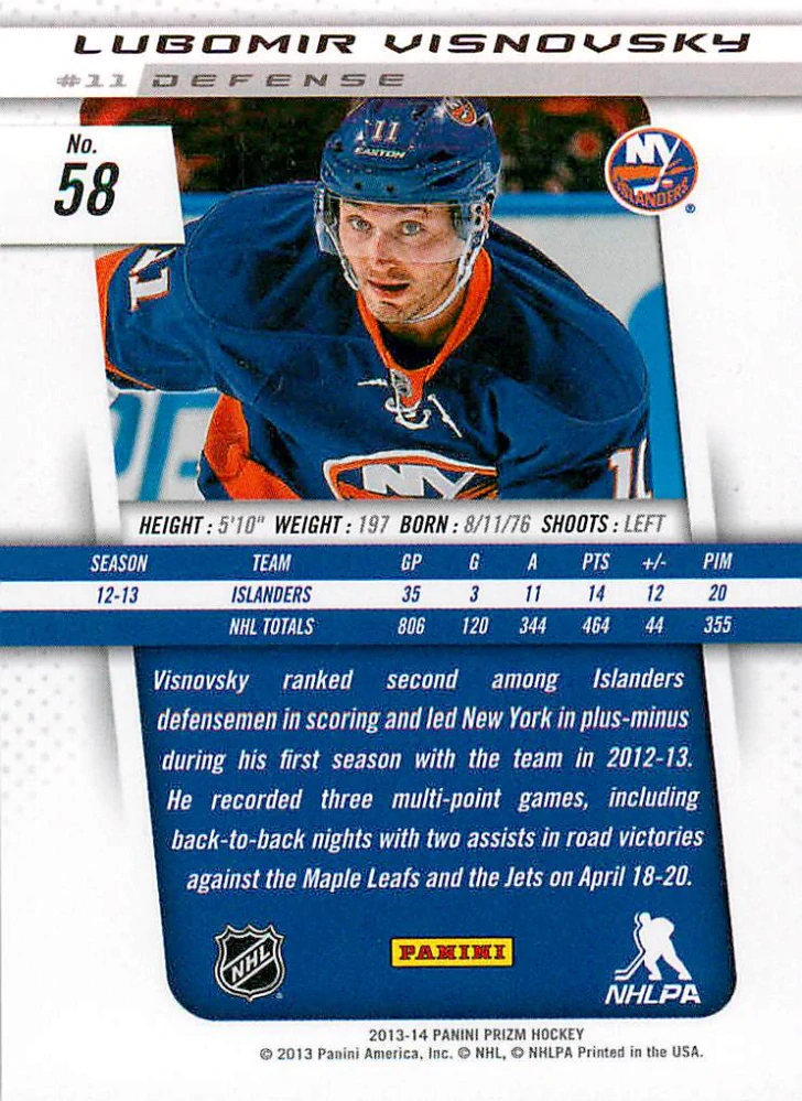 2013-14 Panini Prizm - Lubomír Višnovský #58