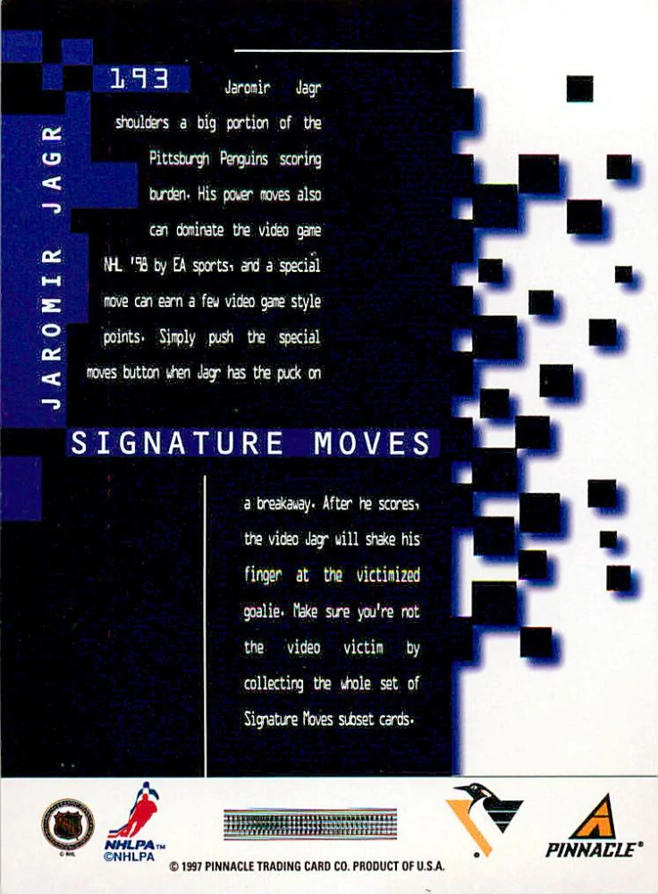 1997-98 Pinnacle - Jaromír Jágr - Signature Moves #193