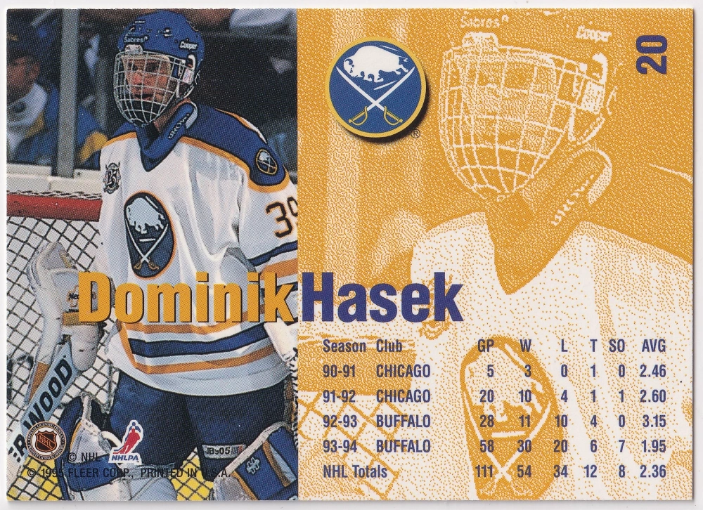 1994-95 Fleer - Dominik Hašek #20