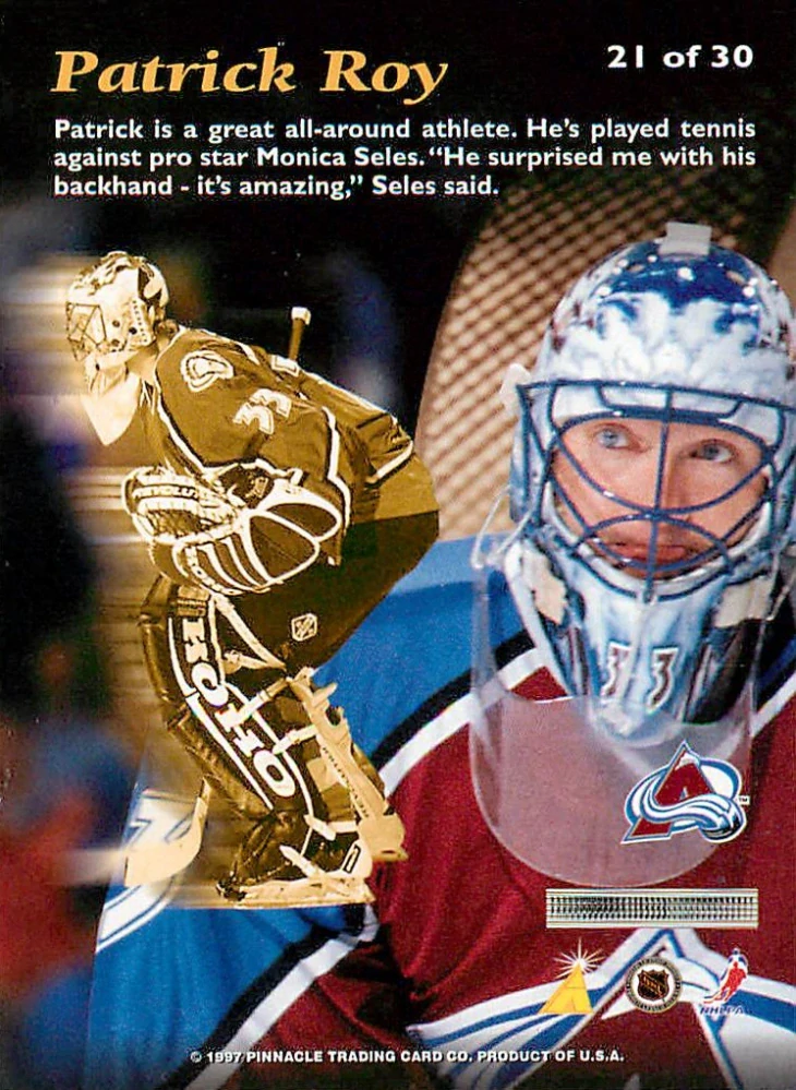 1996-97 Pinnacle Mint - Patrick Roy - Bronze #21
