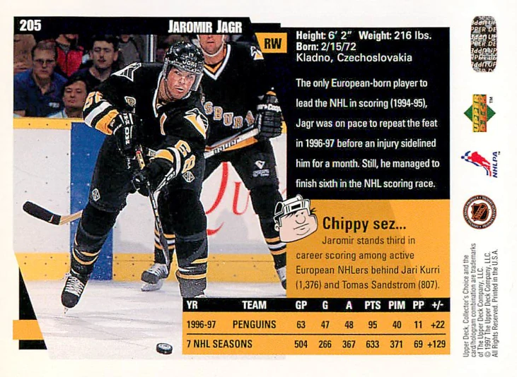 1997-98 UD Collector's Choice - Jaromír Jágr #205