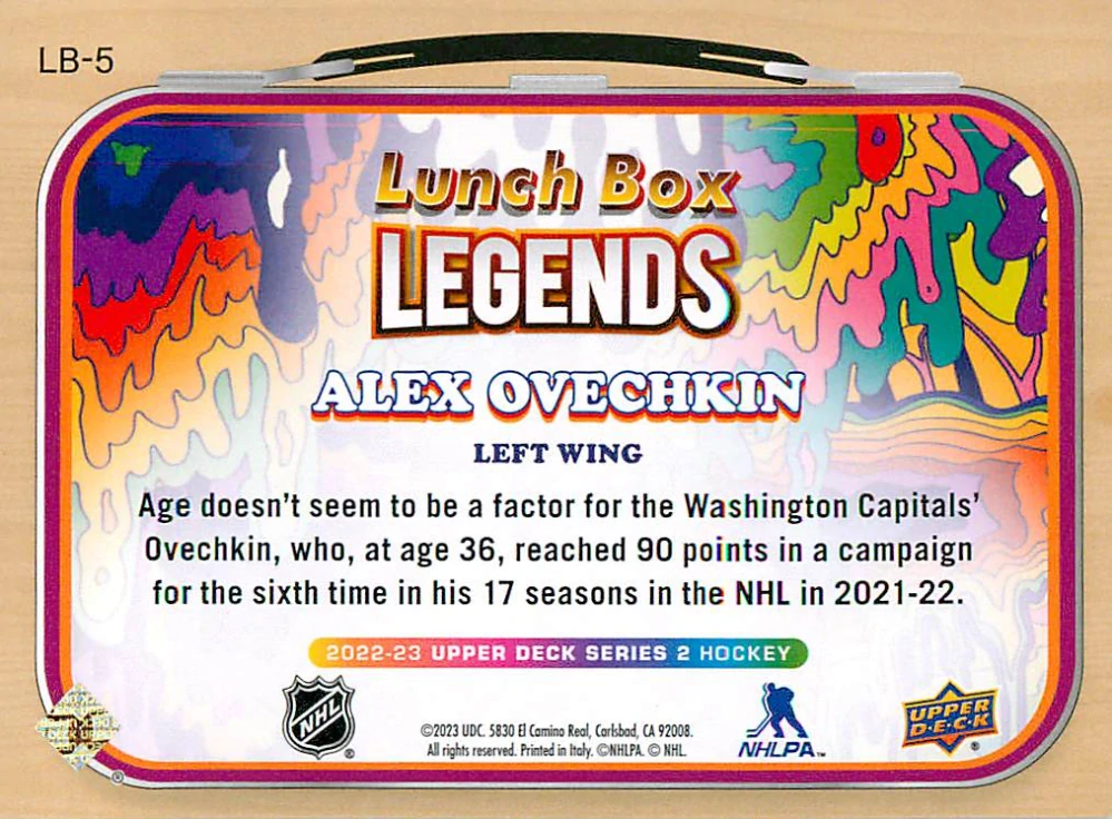 2022-23 UD Series 2 - Alex Ovechkin - Lunch Box Legends #LB-5