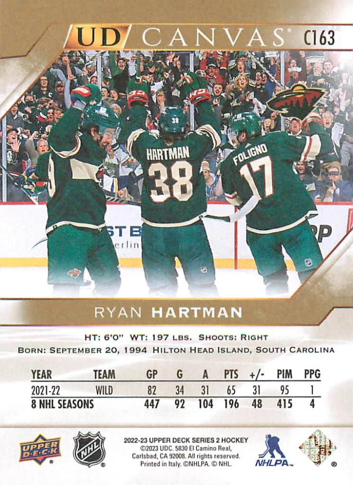 2022-23 UD Series 2 - Ryan Hartman - Canvas #C163