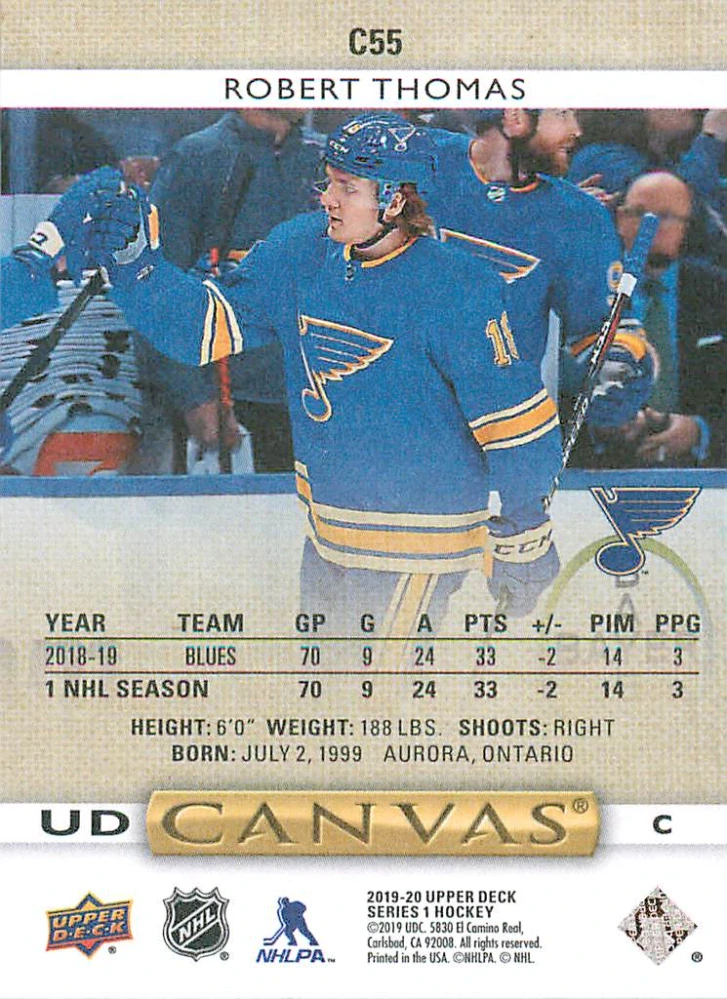2019-20 UD Series 1 - Robert Thomas - Canvas #C55
