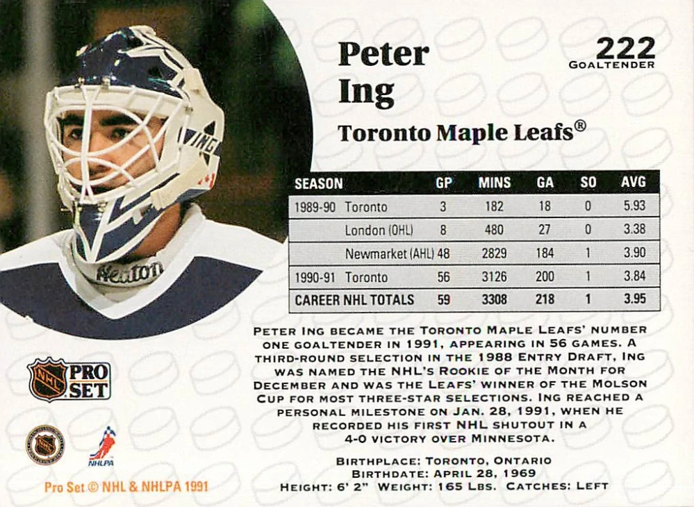 1991-92 Pro Set - Peter Ing #222