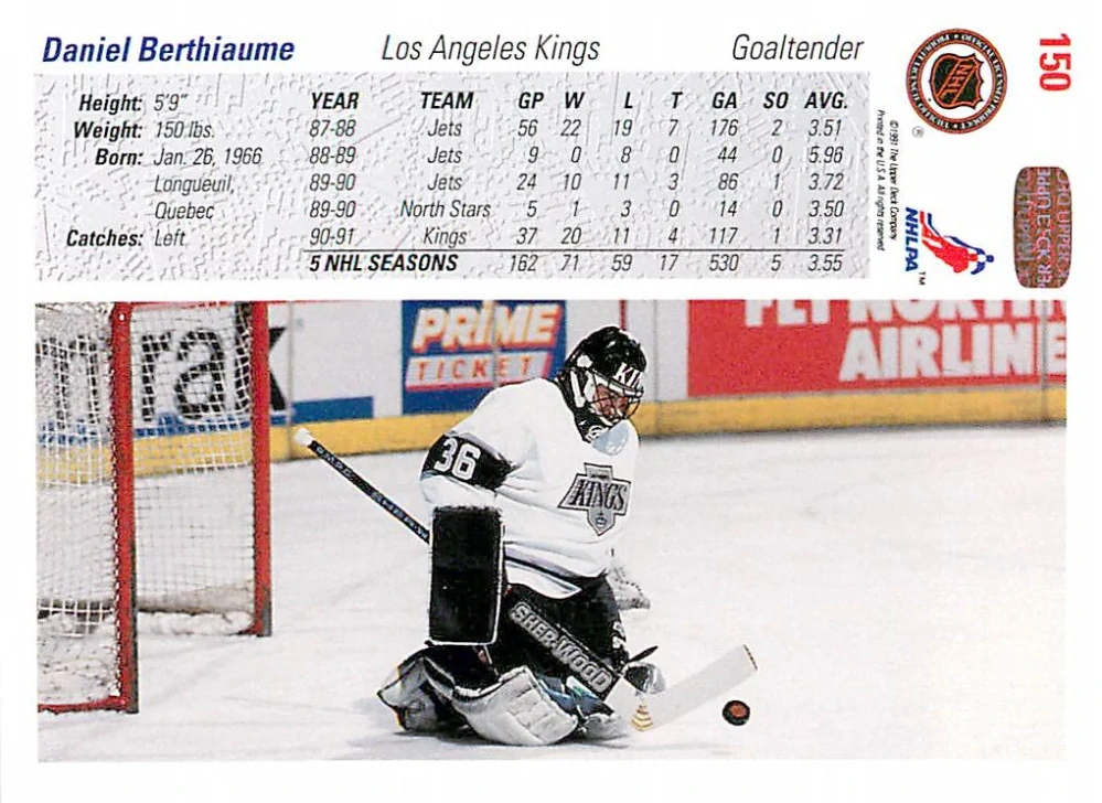 1991-92 UD Series - Daniel Berthiaume #150
