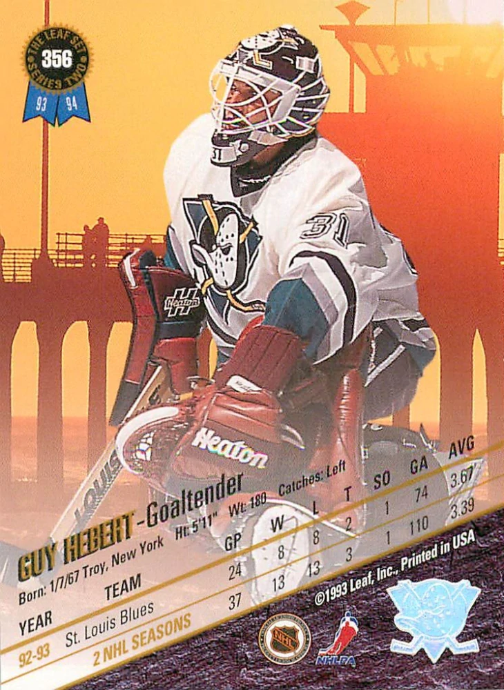 1993-94 Leaf - Guy Hebert #356
