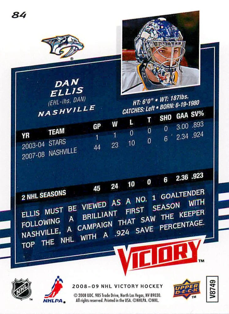 2008-09 UD Victory - Dan Ellis #84