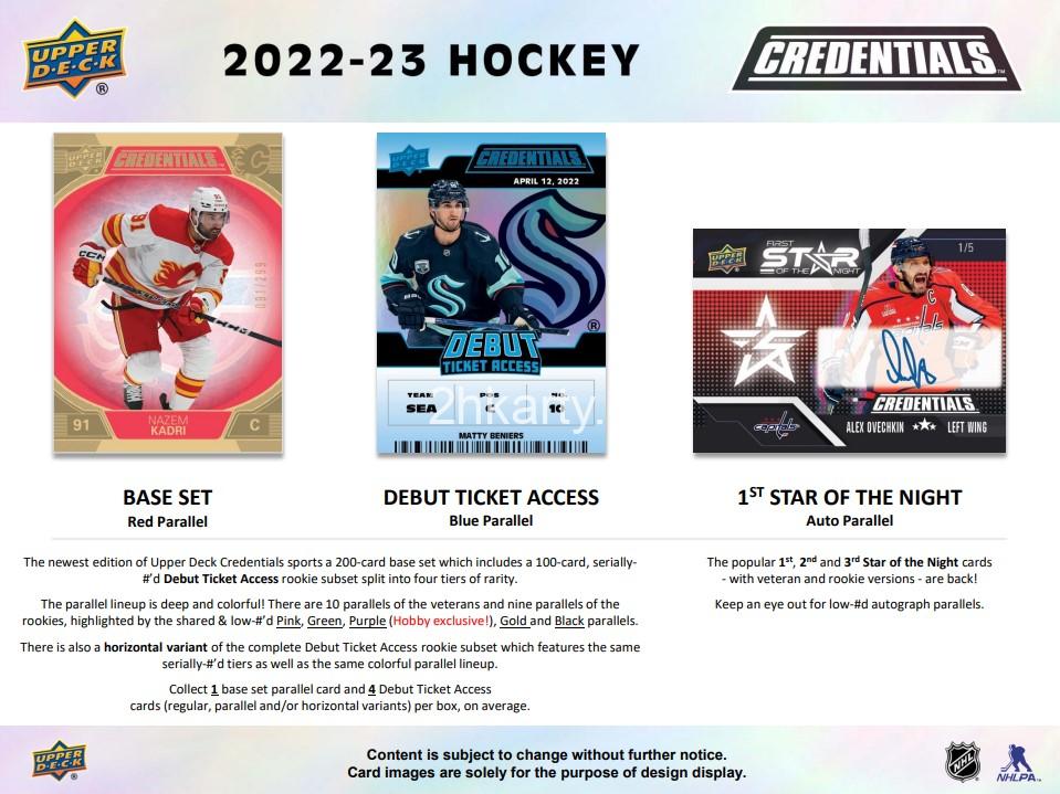 2022-23 UD Credentials - Hobby Box