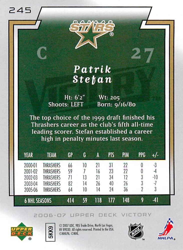 2006-07 UD Victory - Patrik Štefan #245