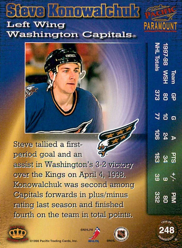 1998-99 Pacific Paramount - Steve Konowalchuk #248