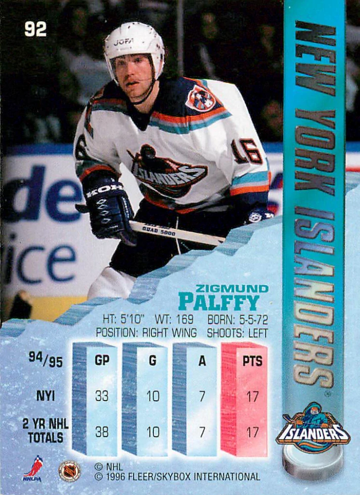 1995-96 Fleer Metal - Žigmund Pálffy #92