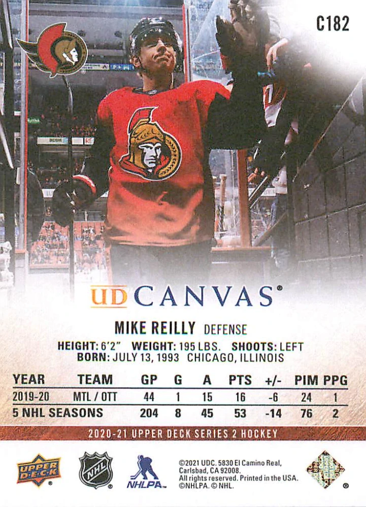 2020-21 UD Series 2 - Mike Reilly - Canvas #C182