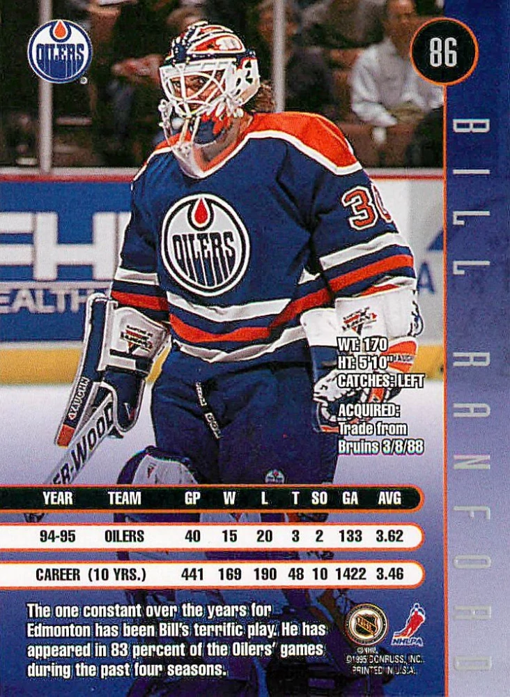 1995-96 Leaf - Bill Ranford #86