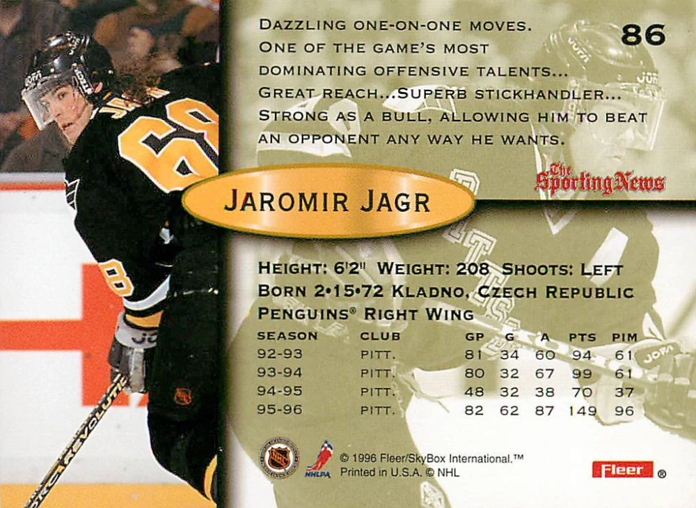 1996-97 Fleer - Jaromír Jágr #86