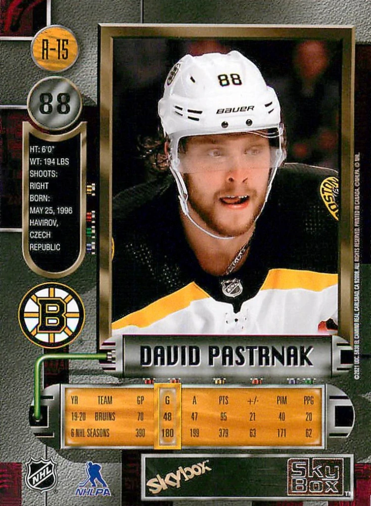 2020-21 UD Skybox Metal Universe - David Pastrňák - Retro
