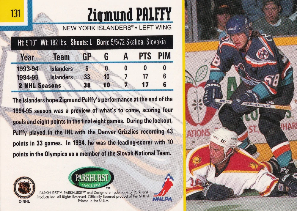 1995-96 Parkhurst International - Žigmund Pálffy #131