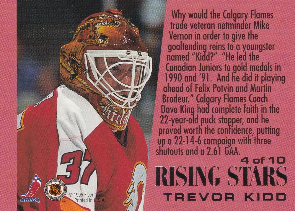 1995-96 Fleer Ultra - Trevor Kidd - Rising Stars #4