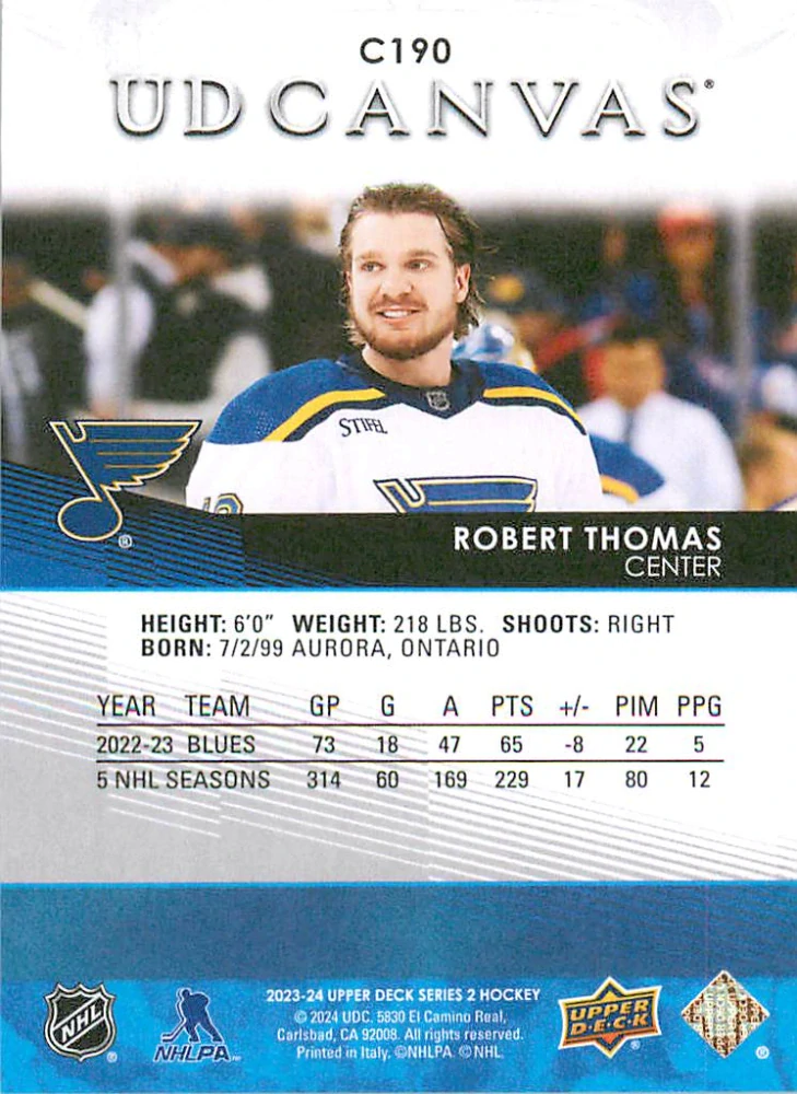 2023-24 UD Series 2 - Robert Thomas - Canvas #C190