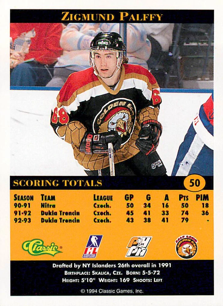 1994 Classic Pro Hockey Prospects - Žigmund Pálffy #50