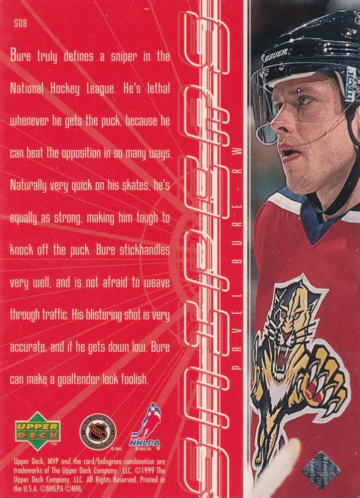 1998-99 UD MVP - Pavel Bure - Snipers #S08