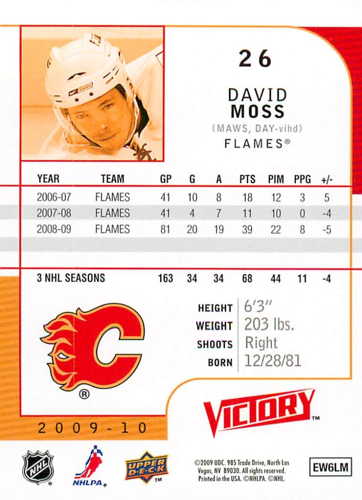 2009-10 UD Victory - David Moss #26