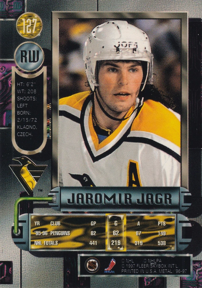 1996-97 Fleer Metal - Jaromír Jágr #127