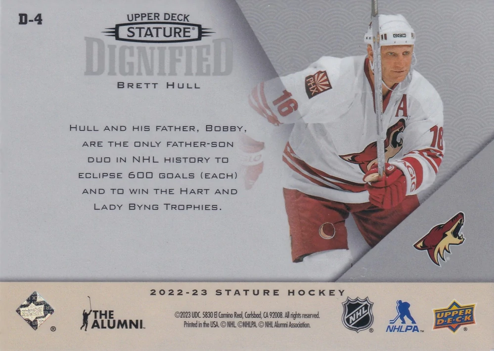 2022-23 UD Stature - Brett Hull - Dignified #D-4