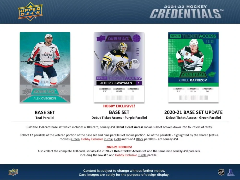 2021-22 UD Credentials - Hobby box