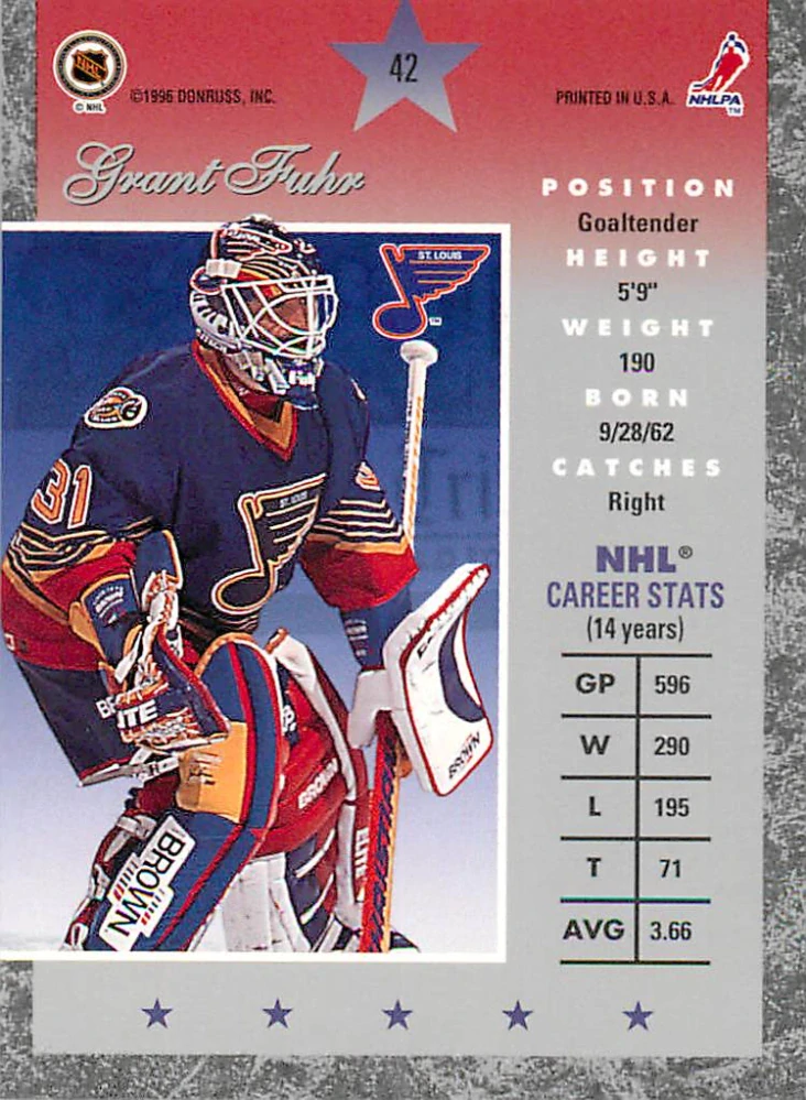 1995-96 Donruss Elite - Grant Fuhr #42