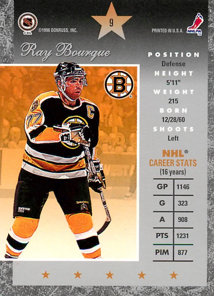 1995-96 Donruss Elite - Ray Bourque #9