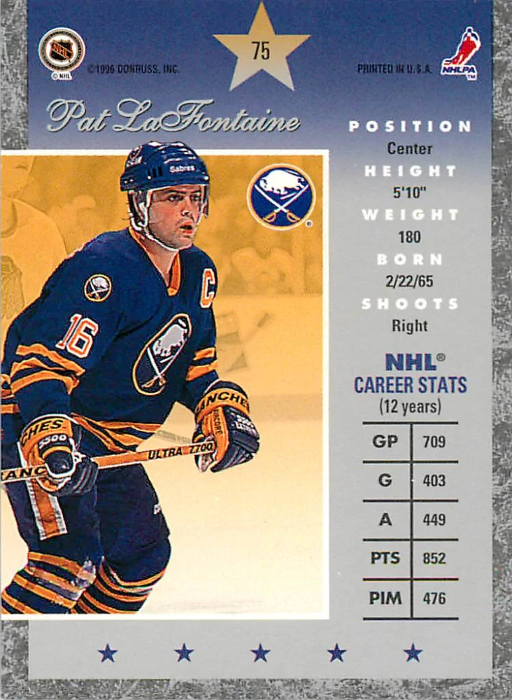 1995-96 Donruss Elite - Pat LaFontaine #75