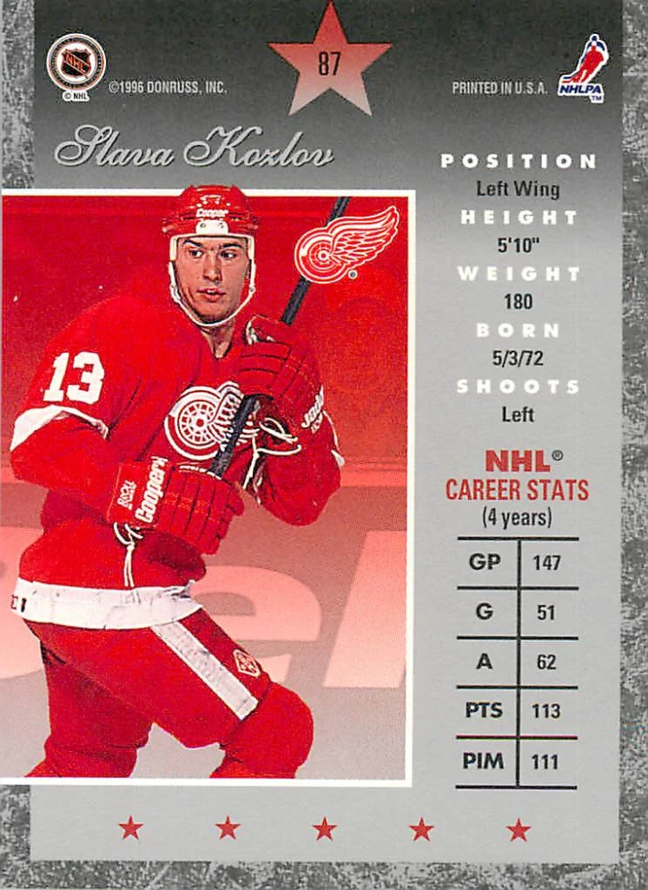1995-96 Donruss Elite - Slava Kozlov #87