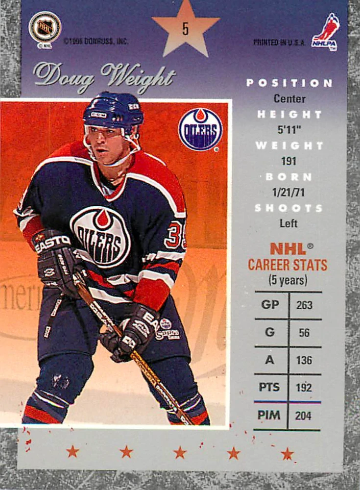 1995-96 Donruss Elite - Doug Weight #5