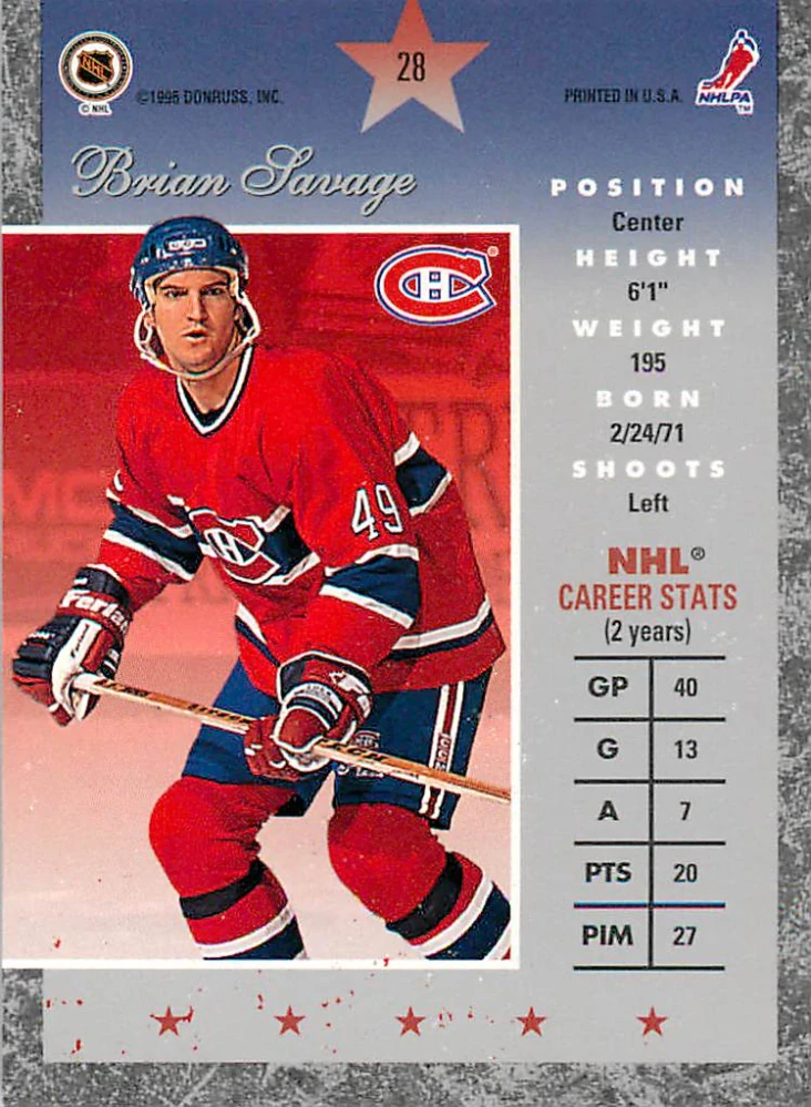 1995-96 Donruss Elite - Brian Savage #28