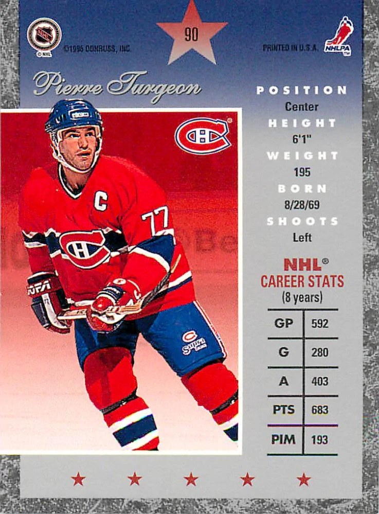1995-96 Donruss Elite - Pierre Turgeon #90