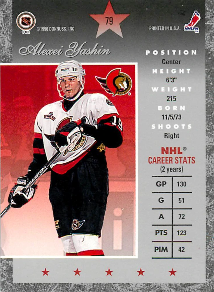 1995-96 Donruss Elite - Alexei Yashin #79