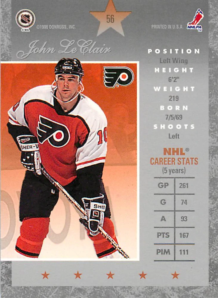 1995-96 Donruss Elite - John LeClair #56