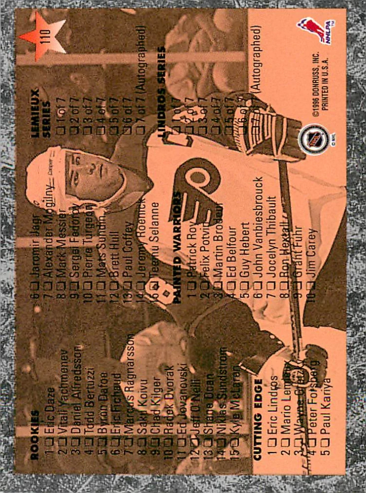 1995-96 Donruss Elite - Eric Lindros - Checklist #110