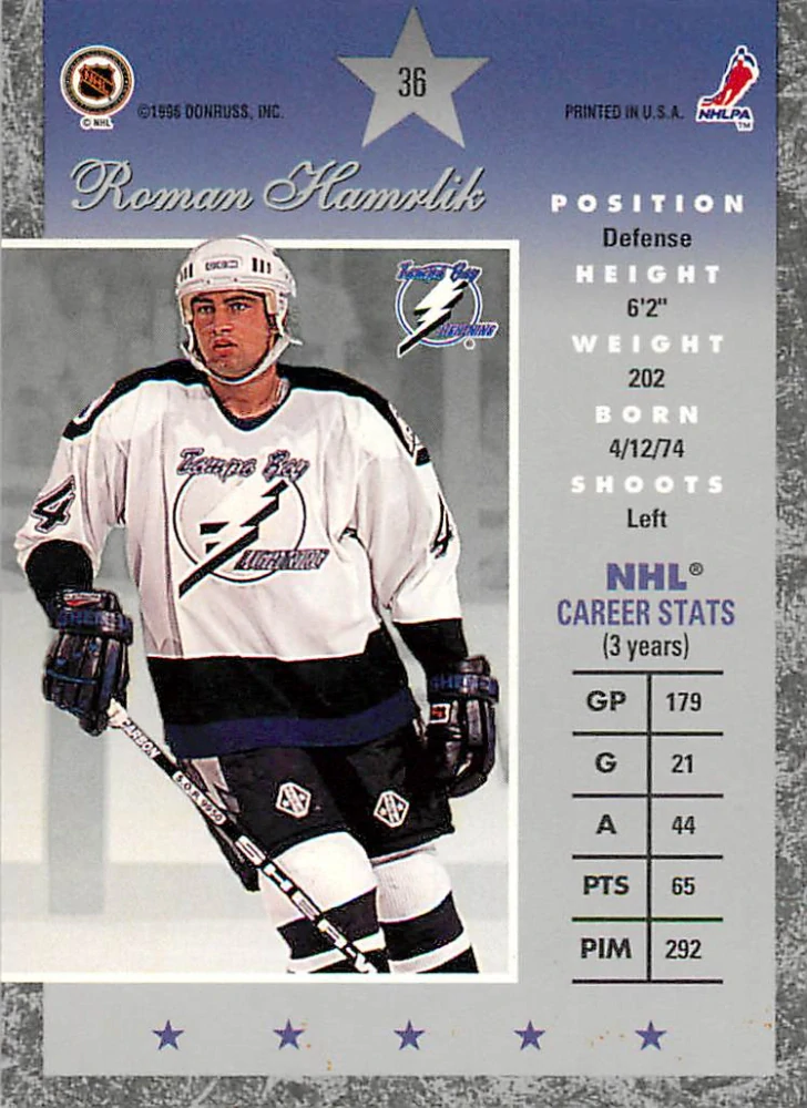 1995-96 Donruss Elite - Roman Hamrlík #36