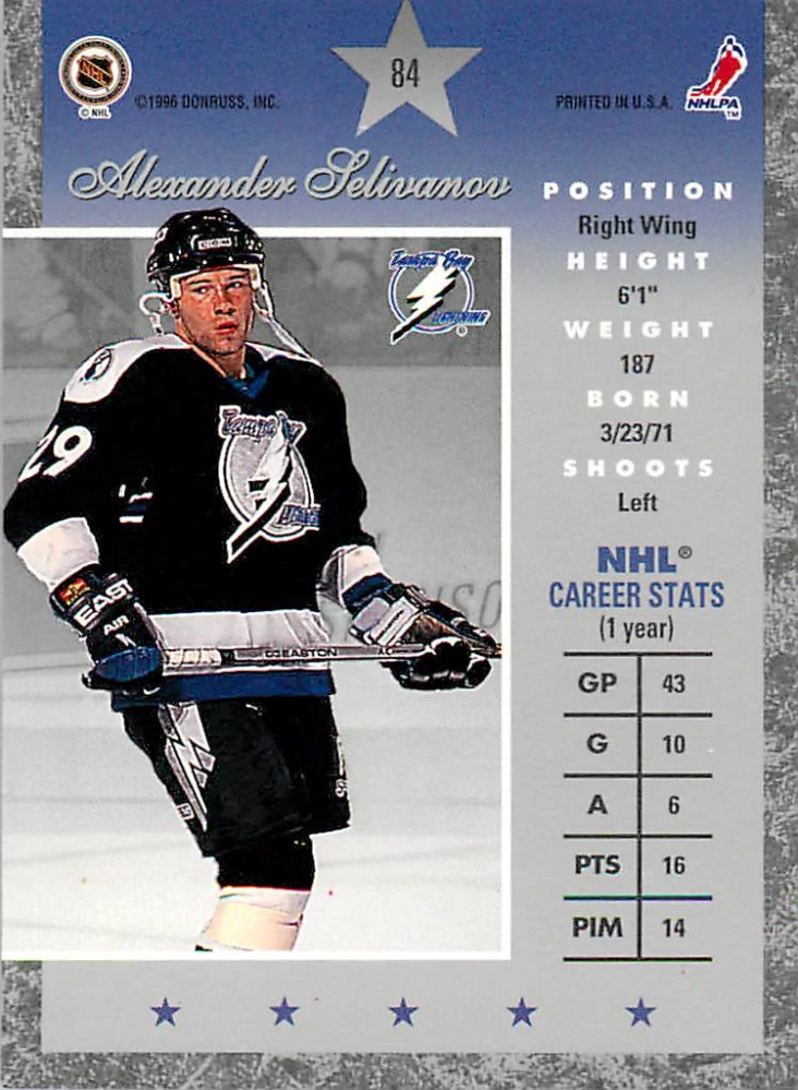 1995-96 Donruss Elite - Alexander Selivanov #84