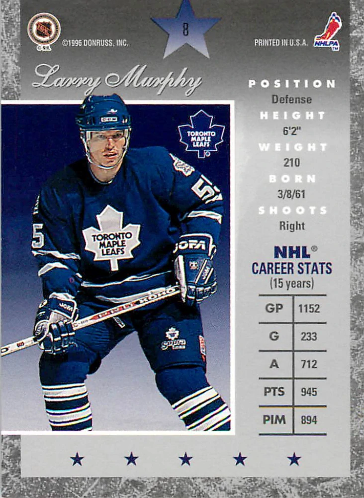 1995-96 Donruss Elite - Larry Murphy #8