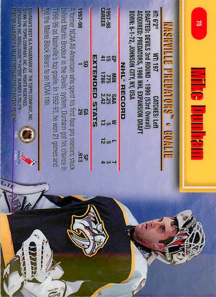 1998-99 Bowman's Best - Mike Dunham #75