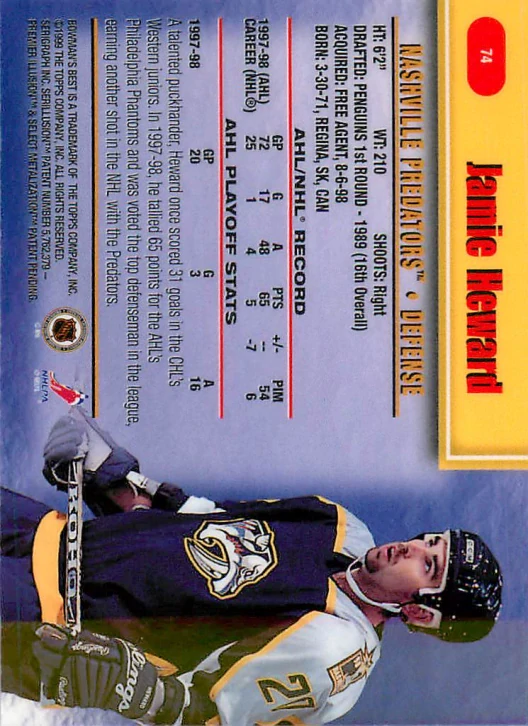 1998-99 Bowman's Best - Jamie Heward #74