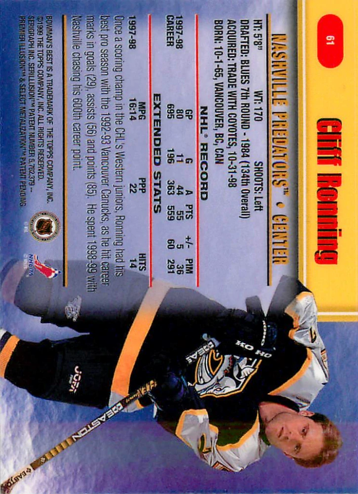 1998-99 Bowman's Best - Cliff Ronning #61