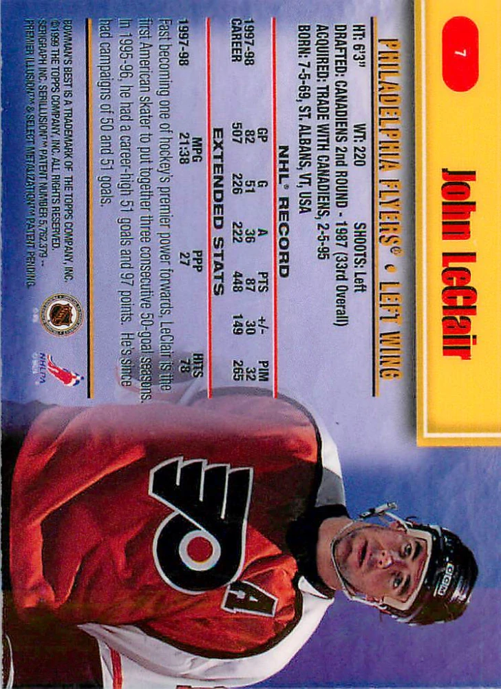 1998-99 Bowman's Best - John LeClair #7