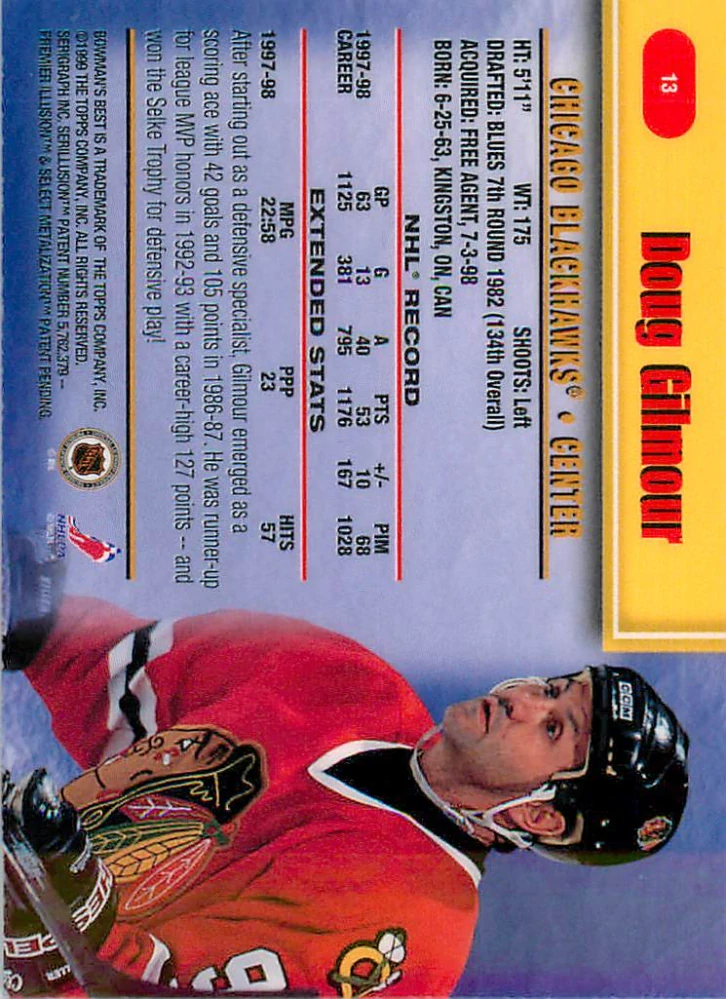 1998-99 Bowman's Best - Doug Gilmour #13